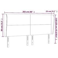 Hoofdbord met randen 203x23x118/128cm kunstleer cappuccinokleur - thumbnail
