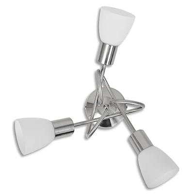 VidaXL Plafondlamp met glazen kappen voor 3 x e14 peertjes VidaXL Plafondlamp met glazen kappen voor 3 x e14 peertjes