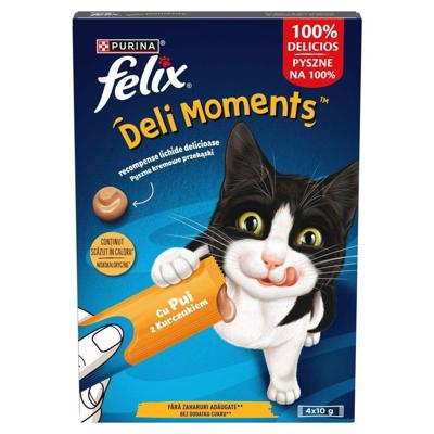 PURINA Felix Deli Moments Chicken - Kattensnoepje - 4x10g