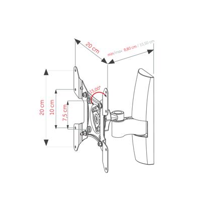 Muursteun voor tv met arm Ultimate Design RX202S 14-40" Muursteun voor tv met arm Ultimate Design RX202S 14-40"
