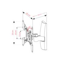 Muursteun voor tv met arm Ultimate Design RX202S 14-40" - thumbnail