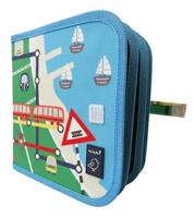 Jaq Jaq Bird krijtboek trein 20 cm blauw/groen 5 delig - thumbnail