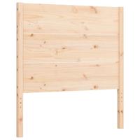 Bedframe met hoofdbord massief hout - thumbnail
