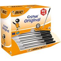 BIC 942911 Balpen (wegwerp) Cristal Zwart 0.4 mm Onuitwisbaar: Ja 100 stuk(s) - thumbnail