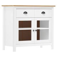 Dressoir Hill Range 90x40x80 cm massief grenenhout wit - thumbnail