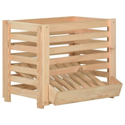 VidaXL Aardappelkist 60x40x50 cm massief grenenhout VidaXL Aardappelkist 60x40x50 cm massief grenenhout