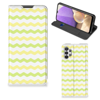Samsung Galaxy A32 5G | Hoesje met Magneet | Waves Yellow - thumbnail