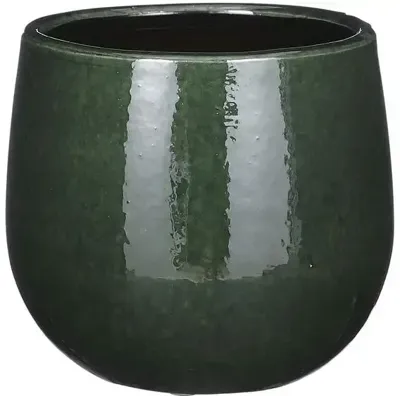 Mica Decorations bloempot Pablo 14x12cm donkergroen