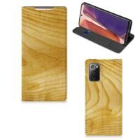 Samsung Galaxy Note20 Book | Wallet Case | Licht Hout - thumbnail