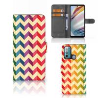 Motorola Moto G60 | Telefoon Hoesje | Zigzag Multi Color - thumbnail