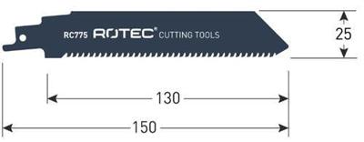 Rotec Reciprozaagblad rc775 hm 150mm (2st)