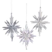 ijspegelverlichting Snowflake 13 cm ASS kerstbal kerst Kurt S. Adler - Kurt s adler - thumbnail