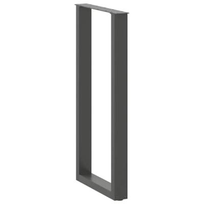 Bartafelpoten 2 st U-vormig 40x(100-101) cm staal antraciet