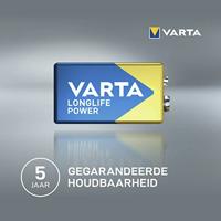 Varta VARTA Longlife Power 9V Stück 9V batterij (blok) Alkaline 580 mAh 9 V 20 stuk(s) - thumbnail