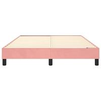Boxspring bed fluweel roze 140x200 cm - thumbnail