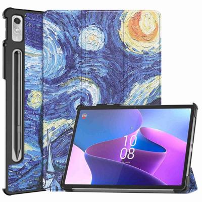 Lunso - Lenovo Tab P11 Pro Gen 2 (2e generatie) - Tri-Fold Bookcase hoes - Van Gogh Sterrennacht Lunso - Lenovo Tab P11 Pro Gen 2 (2e generatie) - Tri-Fold Bookcase hoes - Van Gogh Sterrennacht