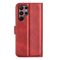Lunso - Samsung Galaxy S23 Ultra - cover bookcase hoes - Rood - thumbnail