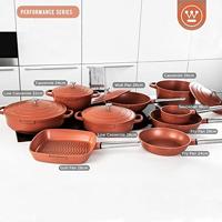 Westinghouse Performance Series Steelpan Inductie 18cm - Oven Geschikt - Rood - thumbnail