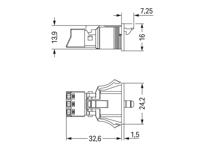 WAGO 890-743 Netstekker WINSTA MINI Bus, recht Totaal aantal polen: 3 16 A Grijs 50 stuk(s) - thumbnail