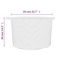 VidaXL Wasmand ø 55x36 cm katoen beige en wit - thumbnail
