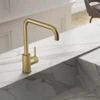 Hotbath Cobber X keukenmengkraan met draaibare uitloop geborsteld messing pvd CX041BBP - thumbnail