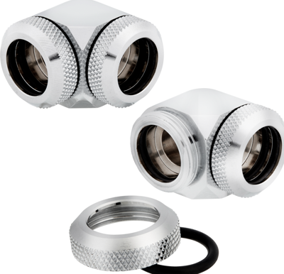 Corsair Hydro X Series XF Hardline 90° 14 mm OD verbinding Corsair Hydro X Series XF Hardline 90° 14 mm OD verbinding