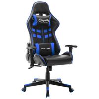 Gamestoel kunstleer zwart en blauw - thumbnail