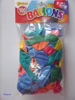 Globos ballonnen nr8 mix zak a100st - thumbnail