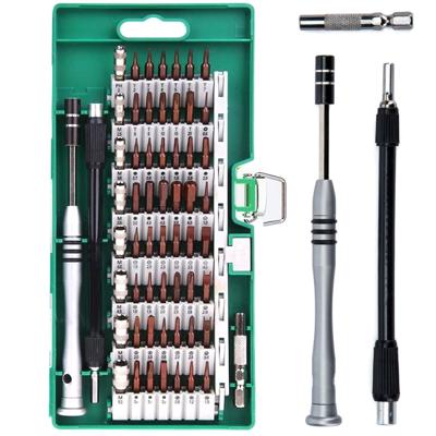 60 in 1 S2 gereedschap staal precisie schroevendraaier Nutdriver bit Repair tools Kit (groen)