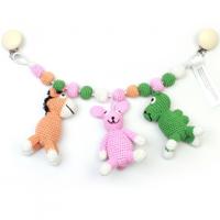 natureZOO kinderwagenspanner (ezel, konijn, kameel) gehaakt 40 cm multicolor - thumbnail