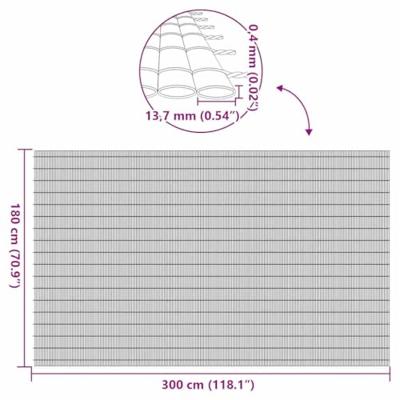 VidaXL Tuinhek dubbelzijdig grijs 1,8x3 m pvc
