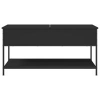 Salontafel 100x50x50 cm bewerkt hout en metaal zwart - thumbnail