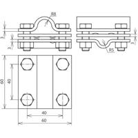 DEHN 319219 KS 8.10 16 FL30 ZP V4A Kruisstuk - thumbnail
