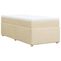 Boxspring met matras stof crèmekleurig 90x200 cm - thumbnail
