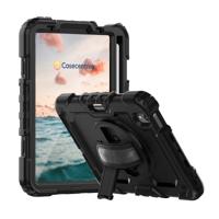 Casecentive Handstrap Pro Hardcase met handvat iPad Mini 6 2021 zwart - thumbnail