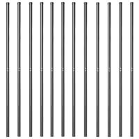 Hekpalen 12 pcs Grijs 200 cm Poedergecoat staal - thumbnail