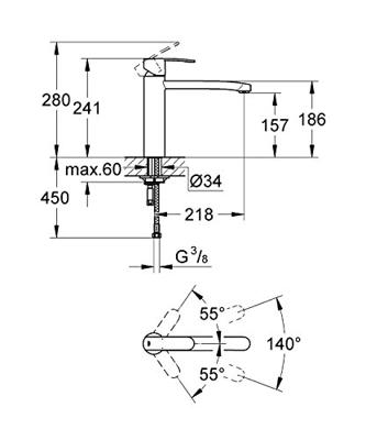 Grohe Keukenkraan Wave Cosmopolitan 1-Gats Chroom