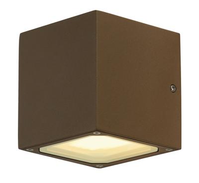 SLV MuurlampSitra Cube Up - Down GX53 bruin - 232537