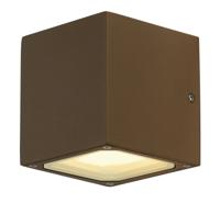 SLV MuurlampSitra Cube Up - Down GX53 bruin - 232537 - thumbnail