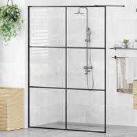 Inloopdouchewand 140x195 cm ESG-glas transparant en zwart - thumbnail