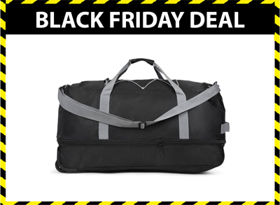 TravelZ Opvouwbare Reistas met Expander 80-95 ltr - Lichtgewicht weekendtas - Uitbreidbaar - Zwart