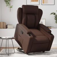 Sta-op-fauteuil verstelbaar kunstleer bruin - thumbnail