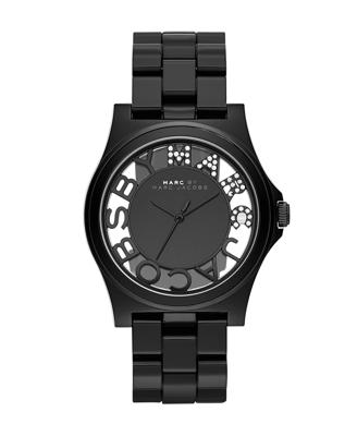 Horlogeband Marc by Marc Jacobs MBM4572 Kunststof/Plastic Zwart 20mm
