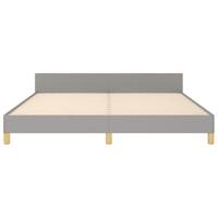 Bedframe zonder matras stof lichtgrijs 160x200 cm - thumbnail