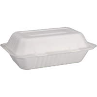 Depa Bak | Bagasse (suikerrietpulp) | 1000ml | maaltijdbox | 23x15.5x6.5cm | wit | 400 stuks - thumbnail