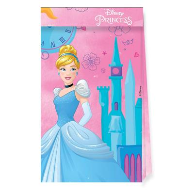 Globos Papieren feestzakjes fsc disney princess live your story, 4st.