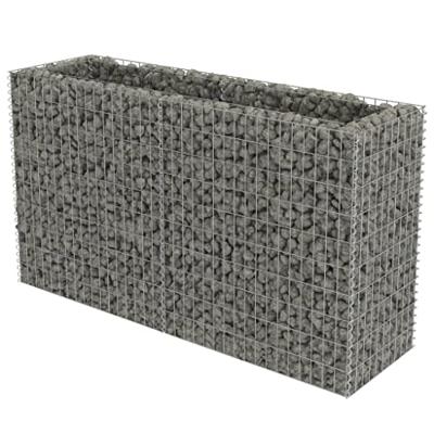 VidaXL Gabion plantenbak verhoogd 180x50x100 cm gegalvaniseerd staal