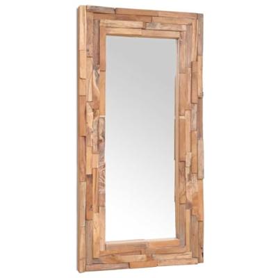 VidaXL Decoratieve spiegel rechthoekig 120x60 cm teakhout