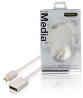 Mini DisplayPort Kabel Mini-DisplayPort Male - DisplayPort Female 0.20 m Wit - thumbnail