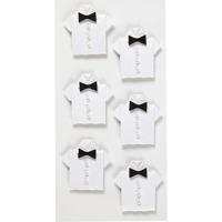 Creativ Company Stickers, overhemd, afm 33x35 mm, wit, 6 stuk/ 1 doos - thumbnail